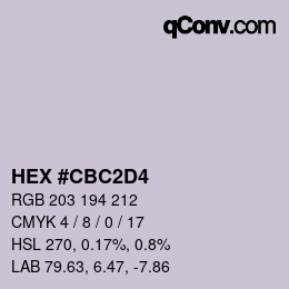 Color code: HEX #CBC2D4 | qconv.com