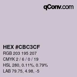 Color code: HEX #CBC3CF | qconv.com