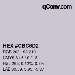 Color code: HEX #CBC6D2 | qconv.com
