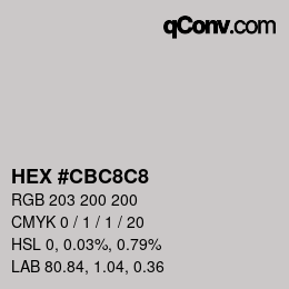 Color code: HEX #CBC8C8 | qconv.com