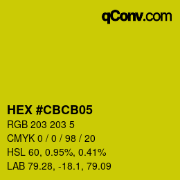 Color code: HEX #CBCB05 | qconv.com