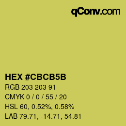 Color code: HEX #CBCB5B | qconv.com