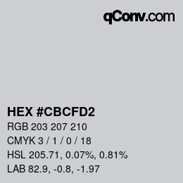 カラーコード: HEX #CBCFD2 | qconv.com