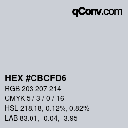 カラーコード: HEX #CBCFD6 | qconv.com