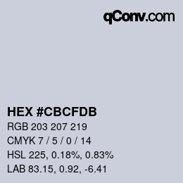 カラーコード: HEX #CBCFDB | qconv.com