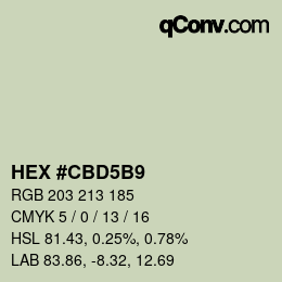 Color code: HEX #CBD5B9 | qconv.com