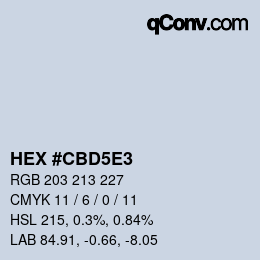 Color code: HEX #CBD5E3 | qconv.com