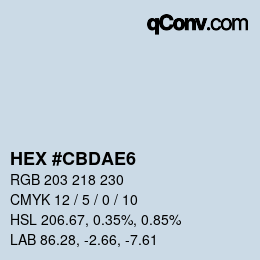 Color code: HEX #CBDAE6 | qconv.com