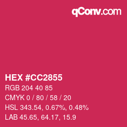 Farbcode: HEX #CC2855 | qconv.com