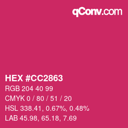 Color code: HEX #CC2863 | qconv.com