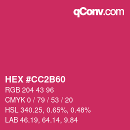 Color code: HEX #CC2B60 | qconv.com