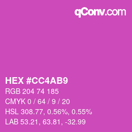 Color code: HEX #CC4AB9 | qconv.com