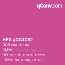 Color code: HEX #CC4C92 | qconv.com