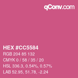 カラーコード: HEX #CC5584 | qconv.com