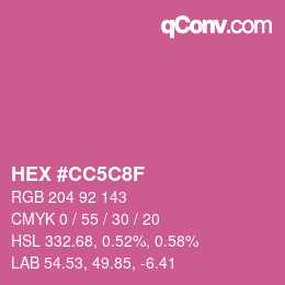 Color code: HEX #CC5C8F | qconv.com