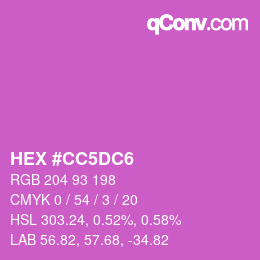 Color code: HEX #CC5DC6 | qconv.com