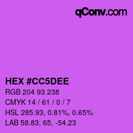 Color code: HEX #CC5DEE | qconv.com