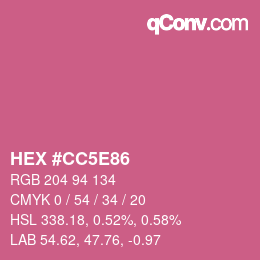 Color code: HEX #CC5E86 | qconv.com