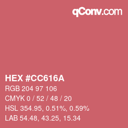 Color code: HEX #CC616A | qconv.com
