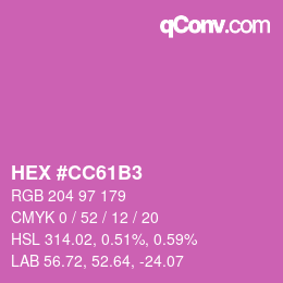 Color code: HEX #CC61B3 | qconv.com