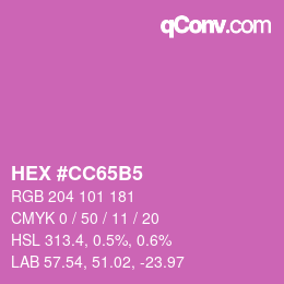 Color code: HEX #CC65B5 | qconv.com