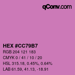 Color code: HEX #CC79B7 | qconv.com