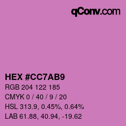 Color code: HEX #CC7AB9 | qconv.com