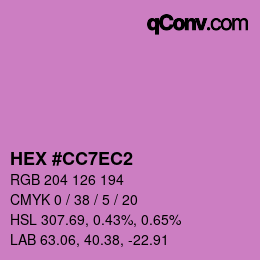 Color code: HEX #CC7EC2 | qconv.com