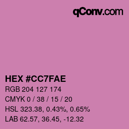 Color code: HEX #CC7FAE | qconv.com
