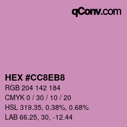 Color code: HEX #CC8EB8 | qconv.com