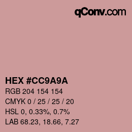 Color code: HEX #CC9A9A | qconv.com