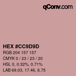 Código de color: HEX #CC9D9D | qconv.com