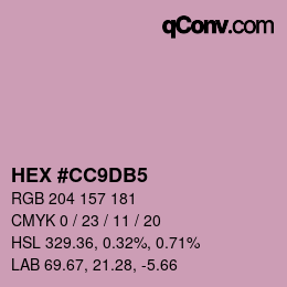 Color code: HEX #CC9DB5 | qconv.com