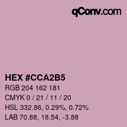 Color code: HEX #CCA2B5 | qconv.com