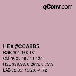 Color code: HEX #CCA8B5 | qconv.com