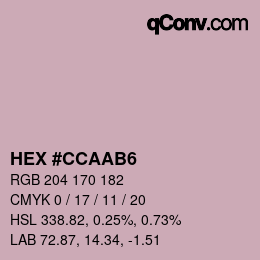 Color code: HEX #CCAAB6 | qconv.com