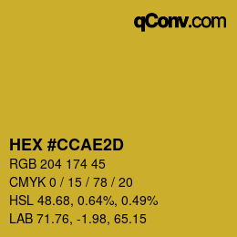 Color code: HEX #CCAE2D | qconv.com