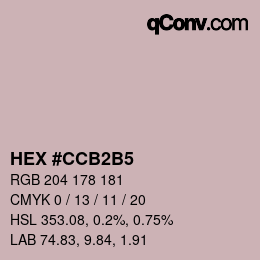 Código de color: HEX #CCB2B5 | qconv.com