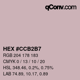 カラーコード: HEX #CCB2B7 | qconv.com