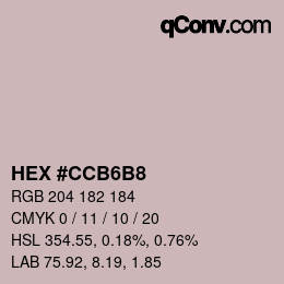 Color code: HEX #CCB6B8 | qconv.com