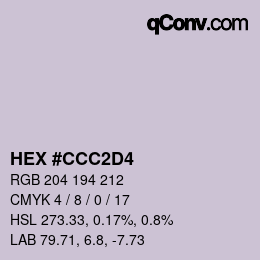 Color code: HEX #CCC2D4 | qconv.com