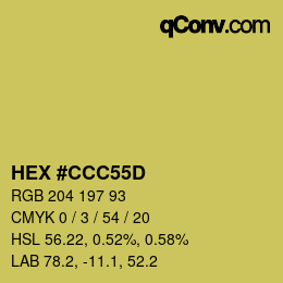 Color code: HEX #CCC55D | qconv.com