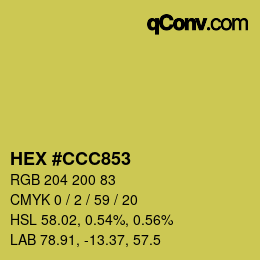 Color code: HEX #CCC853 | qconv.com