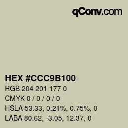 Color code: HEX #CCC9B100 | qconv.com