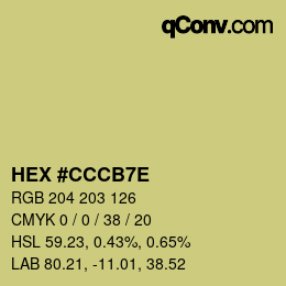 Color code: HEX #CCCB7E | qconv.com