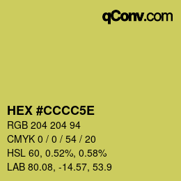 Código de color: HEX #CCCC5E | qconv.com