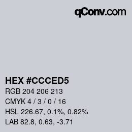 Color code: HEX #CCCED5 | qconv.com