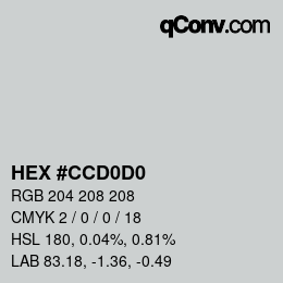 Color code: HEX #CCD0D0 | qconv.com