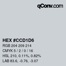 Color code: HEX #CCD1D6 | qconv.com