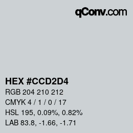 Color code: HEX #CCD2D4 | qconv.com